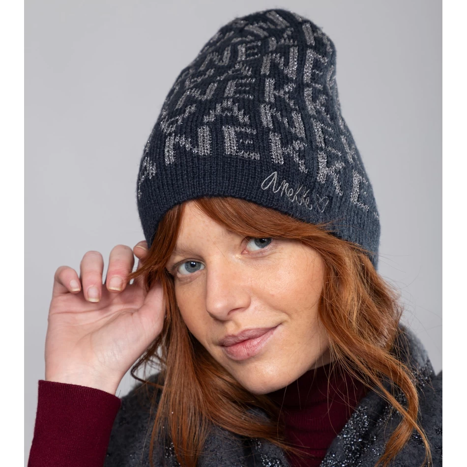 Anekke Navy Blue Contemporary Wool Hat