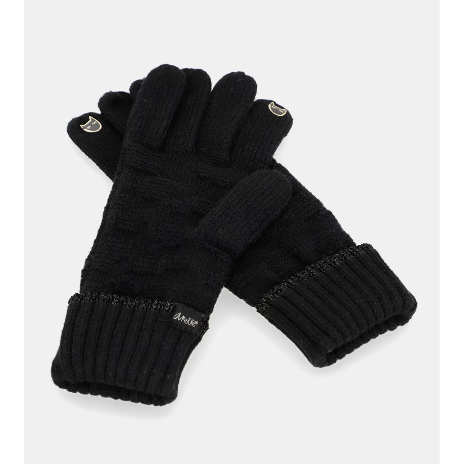 Anekke črne Pletene Rokavice