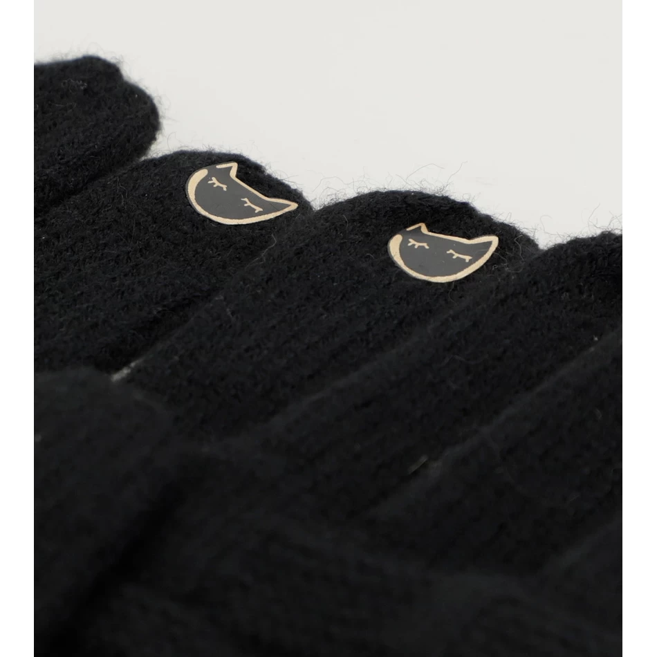 Anekke črne Pletene Rokavice