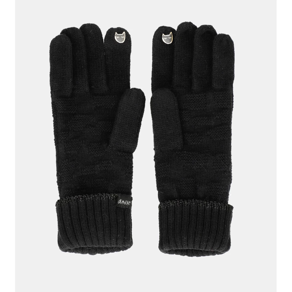 Anekke črne Pletene Rokavice