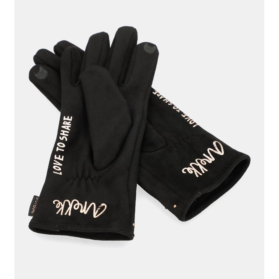 Anekke Melni Flīsa Cimdi