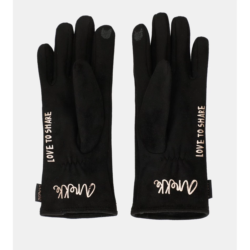 Anekke Melni Flīsa Cimdi