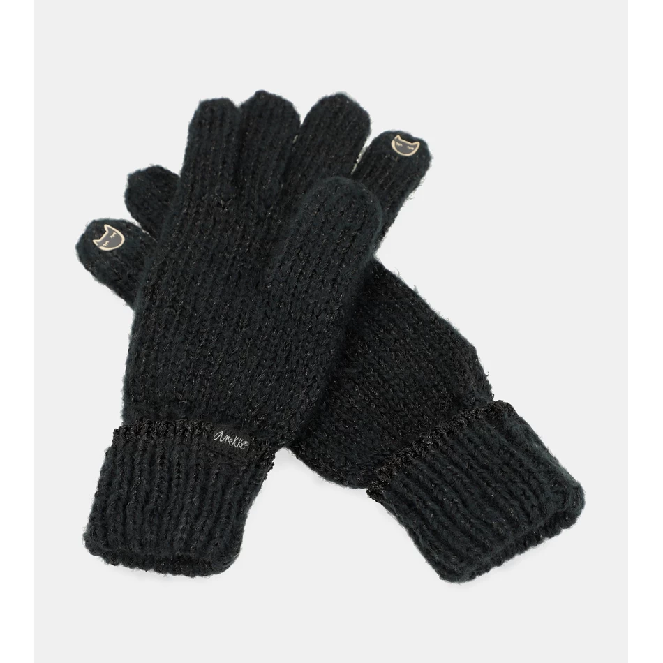 قفازات لوجومانيا سوداء من Anekke