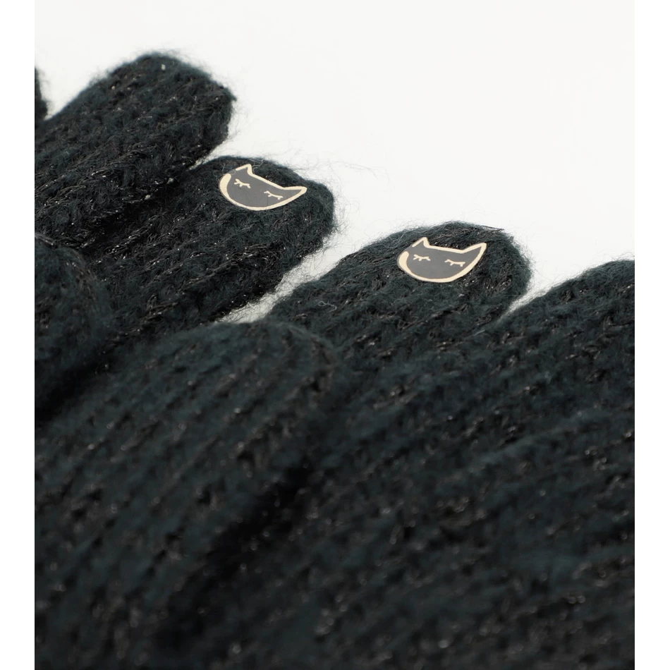 قفازات لوجومانيا سوداء من Anekke