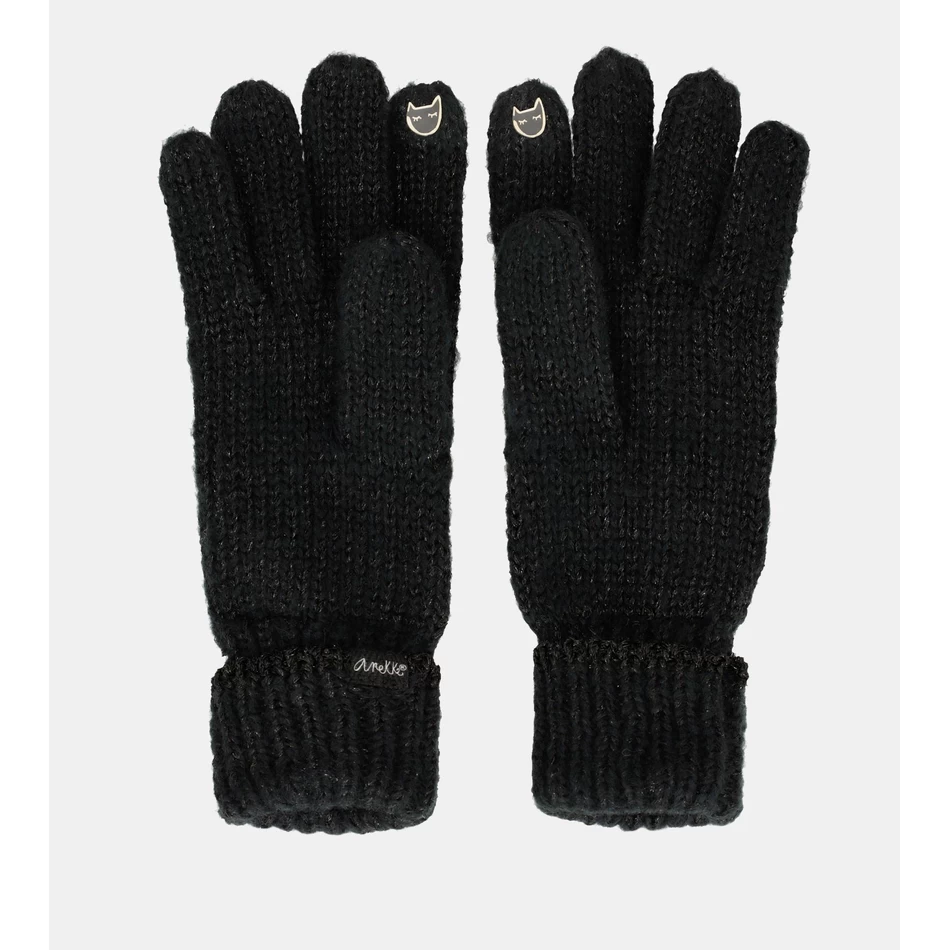 قفازات لوجومانيا سوداء من Anekke