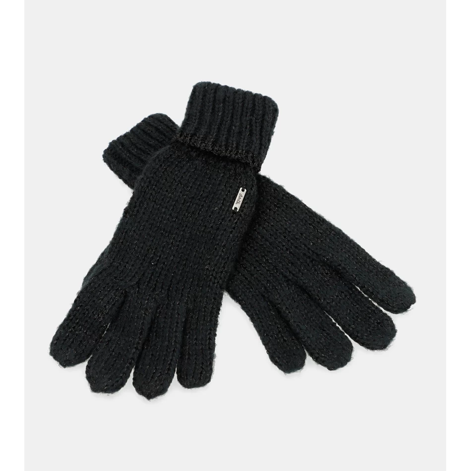 Anekke Black logomania gloves