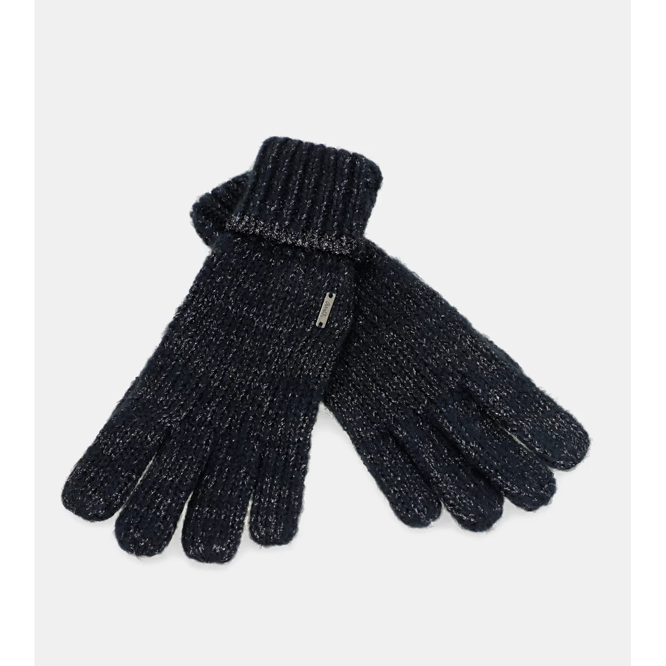 Anekke Navy blue logomania gloves.
