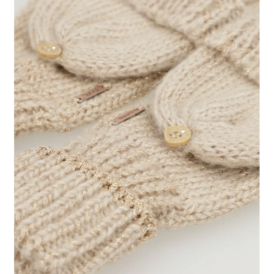 قفازات شعار Anekke باللون البيج