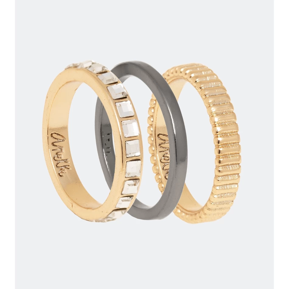 Anekke Authenticity golden rings set