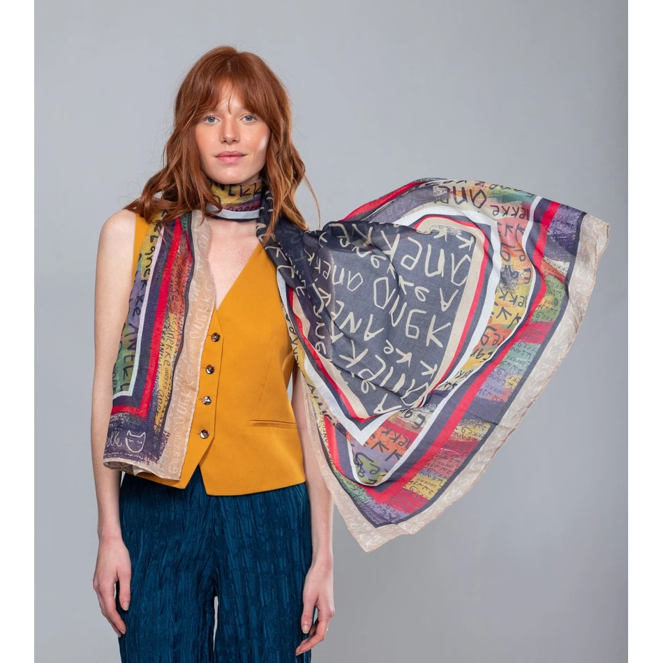 Anekke Magic Souls Navy Apdrukas šalle