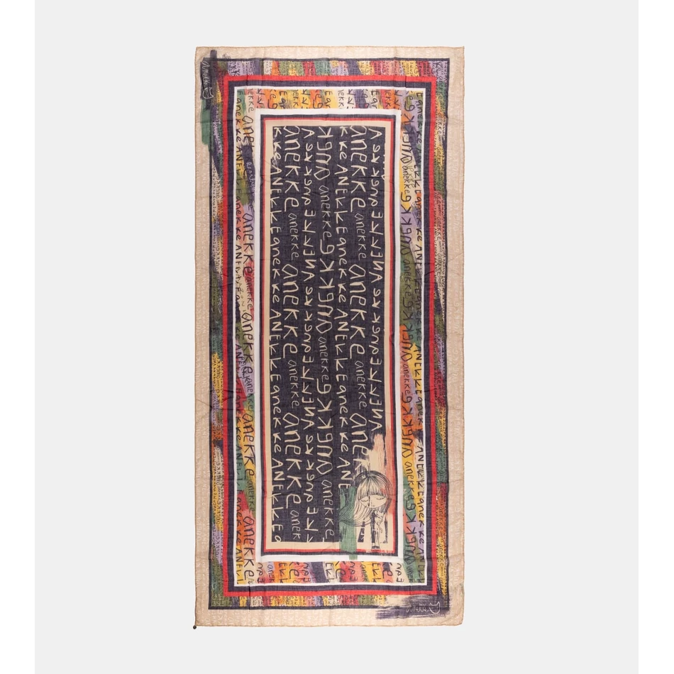 Anekke Magic Souls navy print scarf