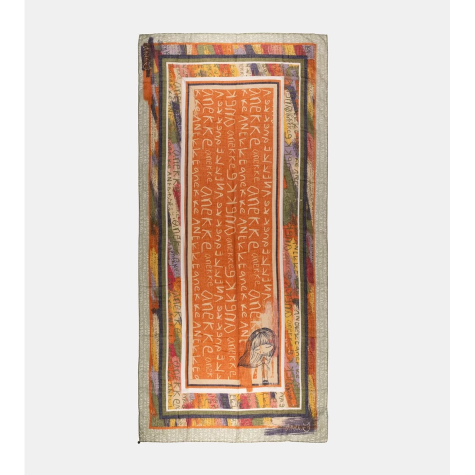 Anekke Magic Souls ochre print scarf