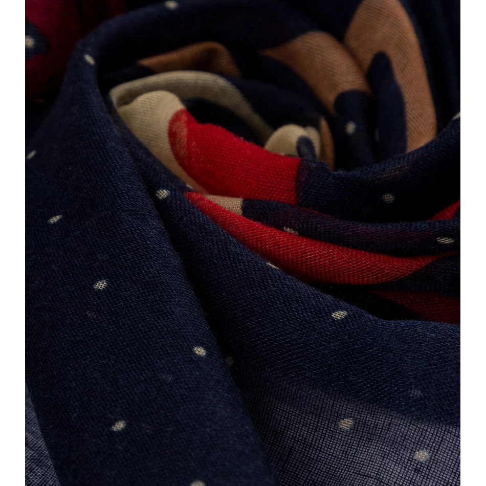 Anekke Kene Eșarfă Cu Imprimeu Bleumarin