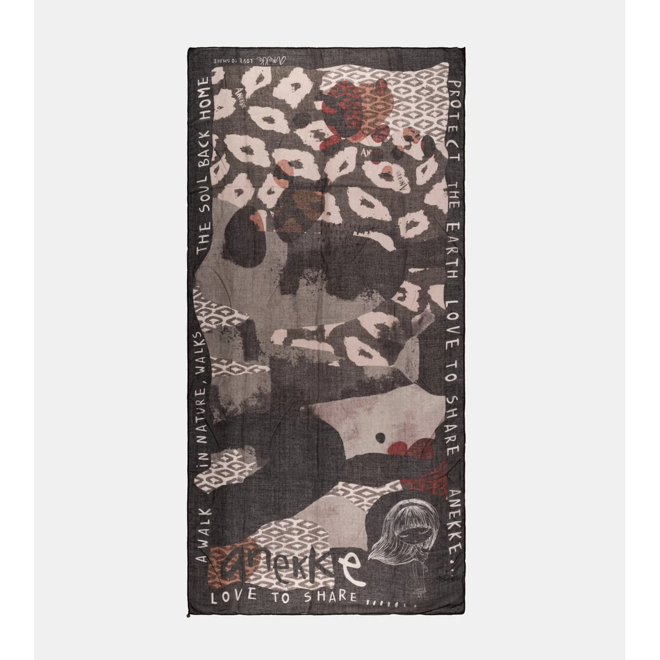 Anekke Amazonia black printed scarf