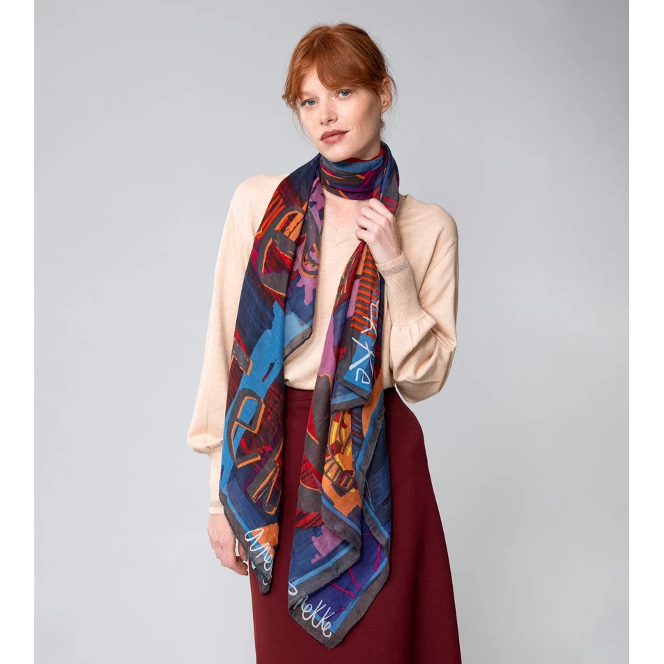 Anekke Mūsdienīga Zila šalle