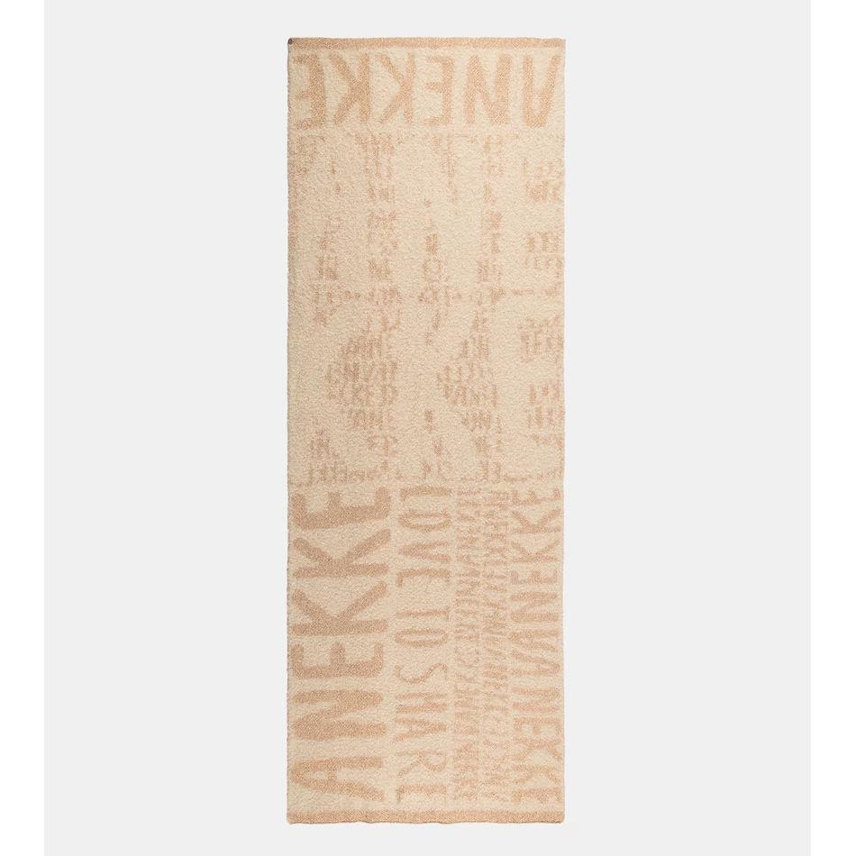 Anekke Beige logomania scarf.