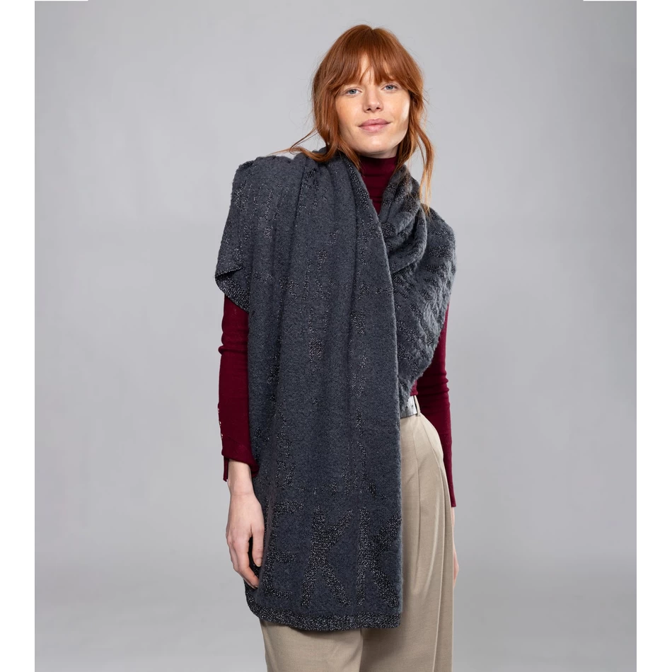 Anekke Melna Logomania šalle.