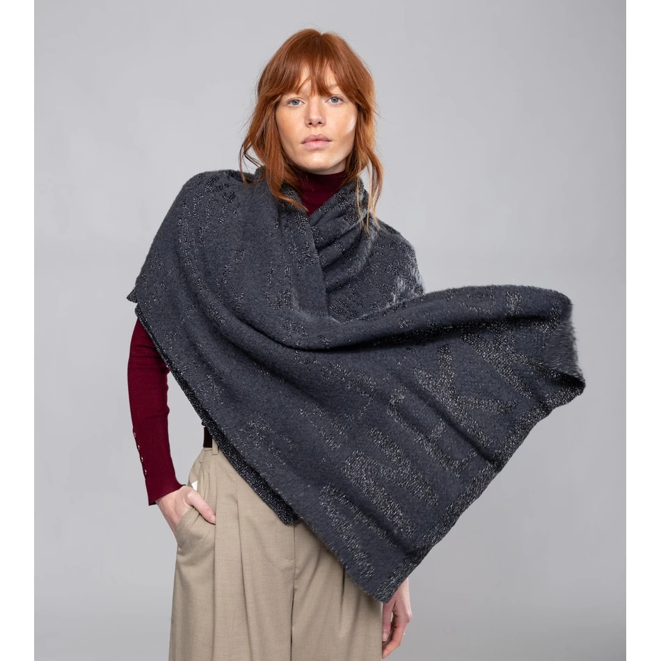 Anekke Melna Logomania šalle.