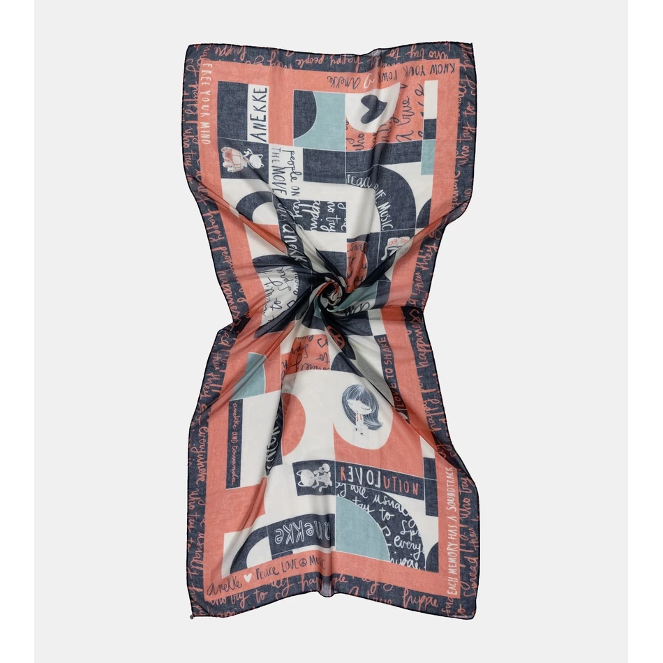 Anekke șaizeci Eșarfă Portocalie