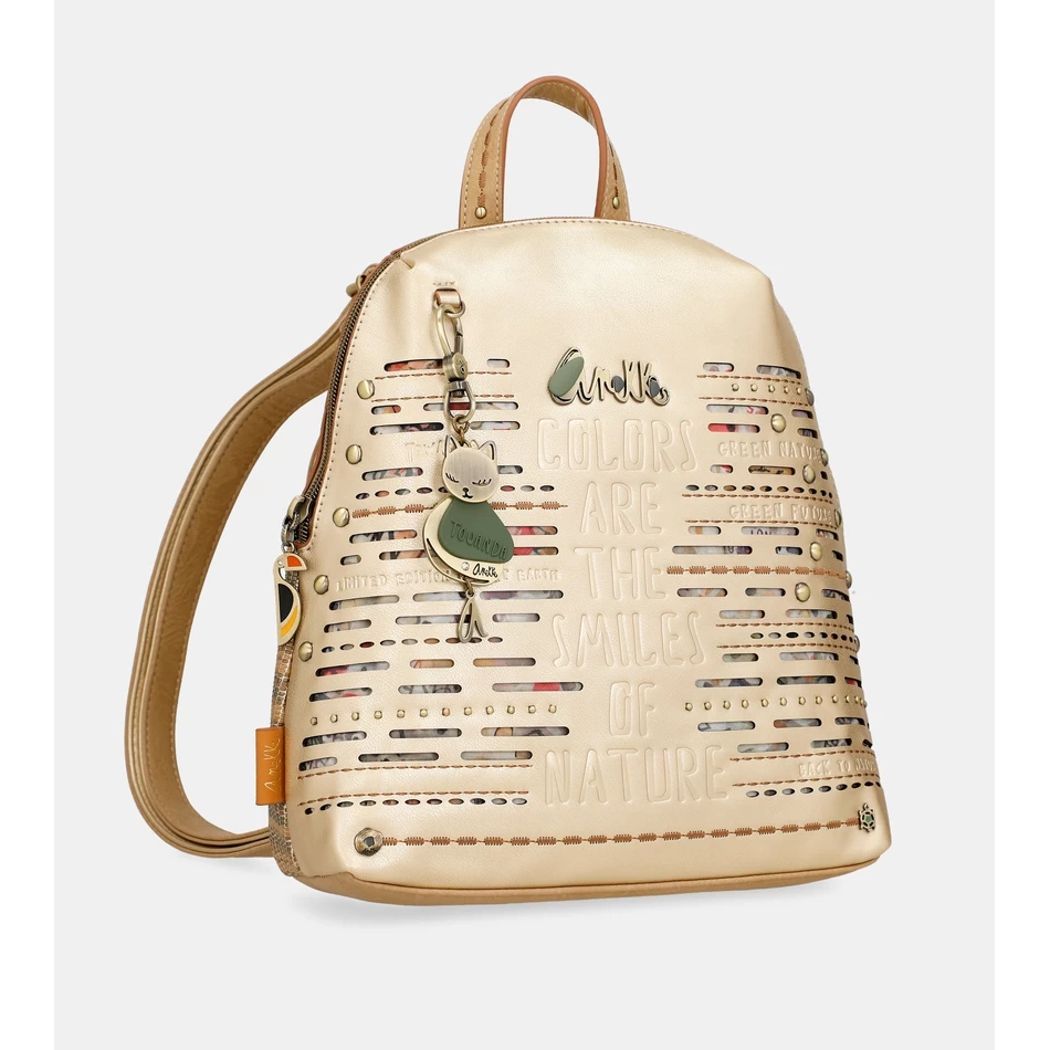 Anekke Nature Pachamama golden backpack