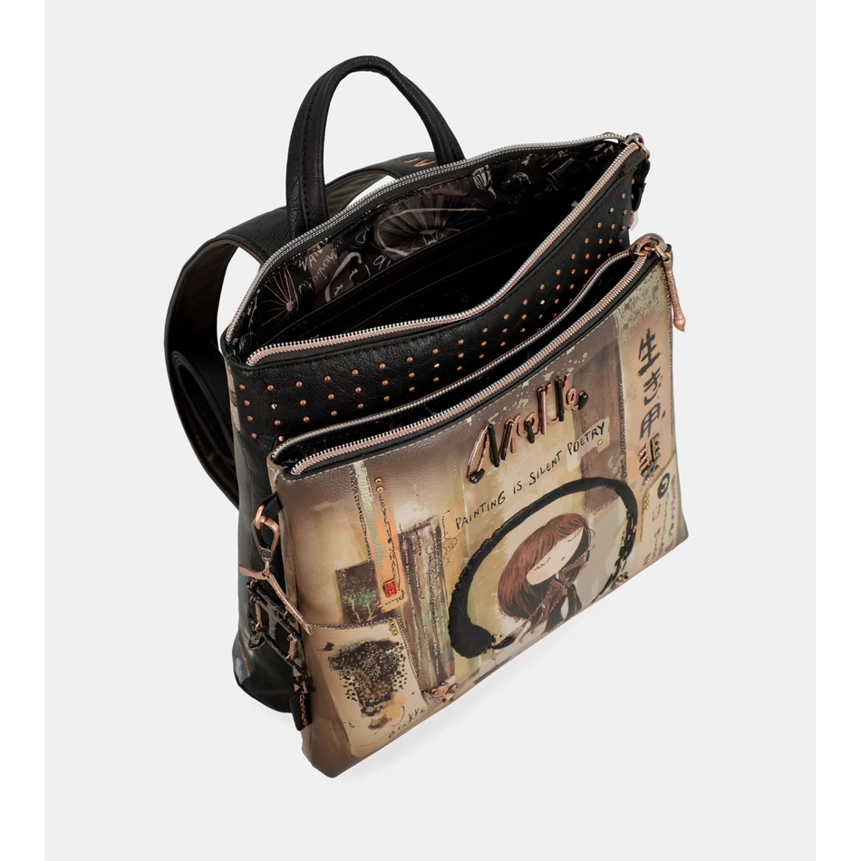 Anekke Shōen Mochila Preta Média