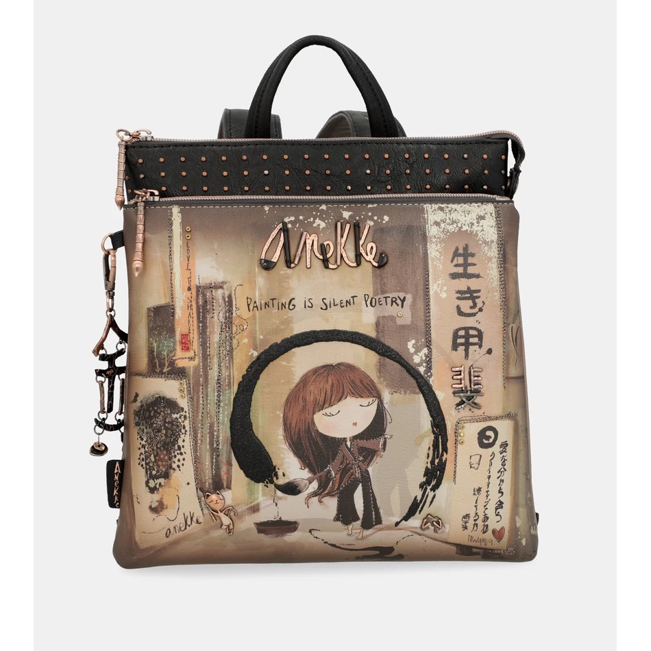 Anekke Shōen Mochila Preta Média