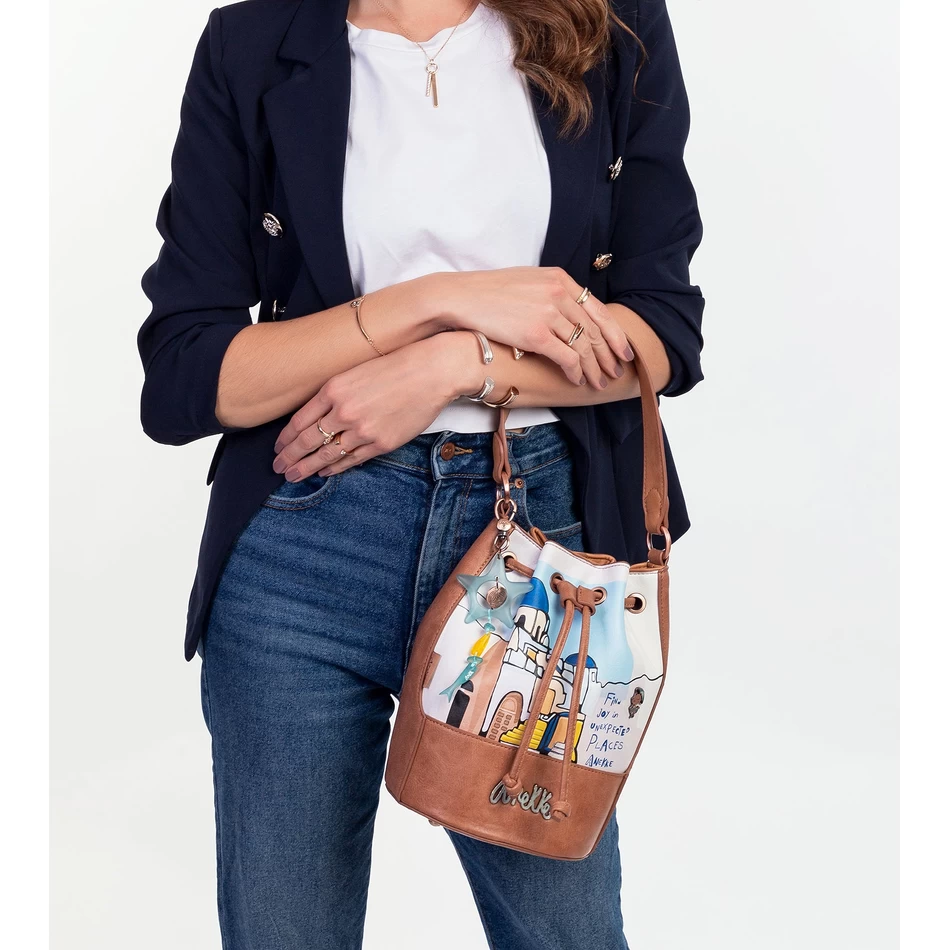 Bolsa De Ombro Com Compartimento Triplo Anekke Sunrise