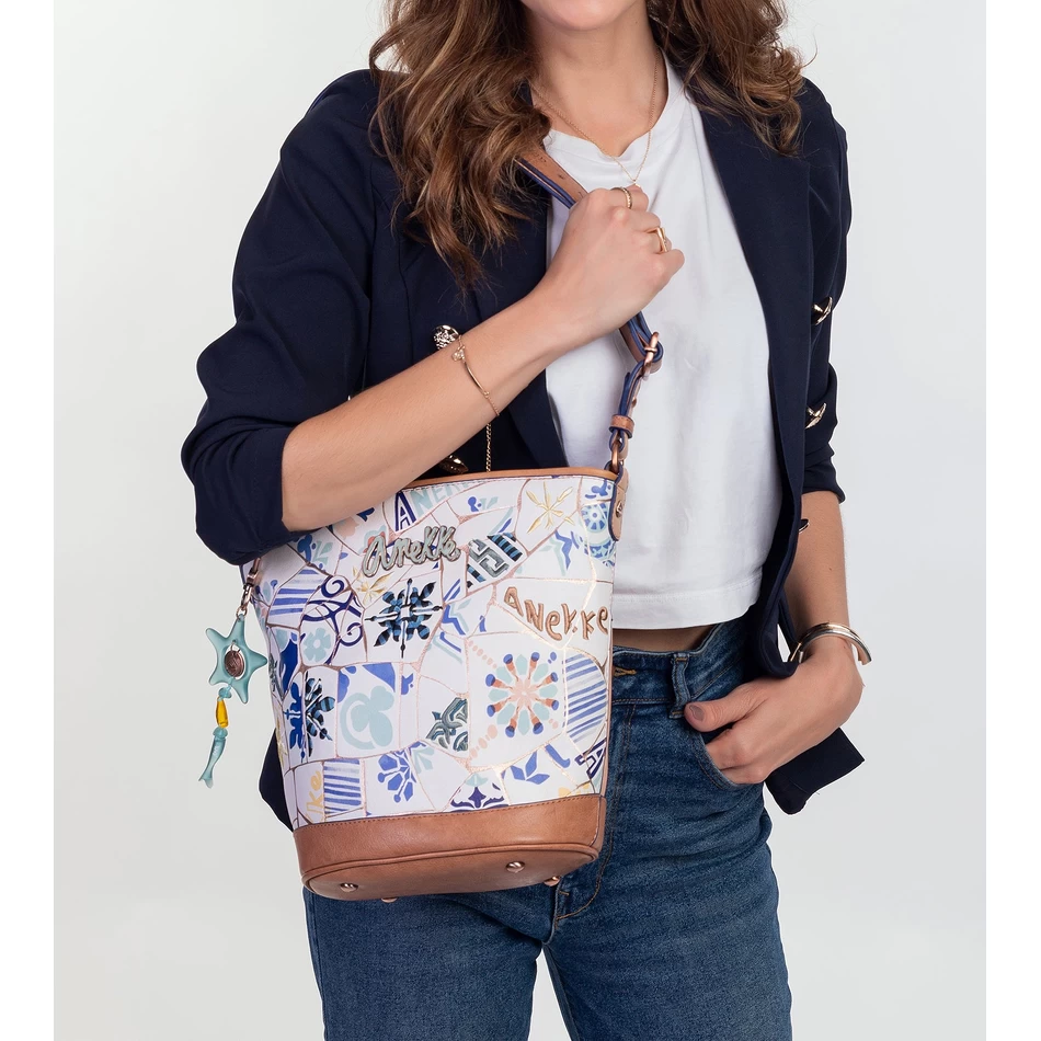 Anekke حقيبة كتف شروق الشمس البيضاوية