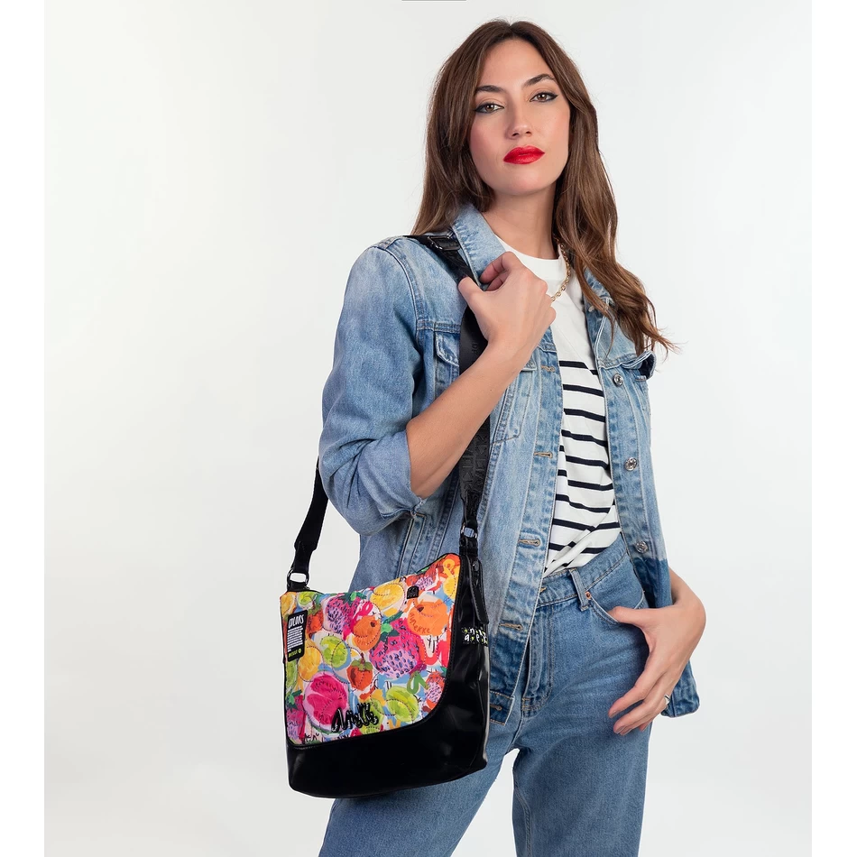 Anekke Naturfärger Röd Stor Axelväska