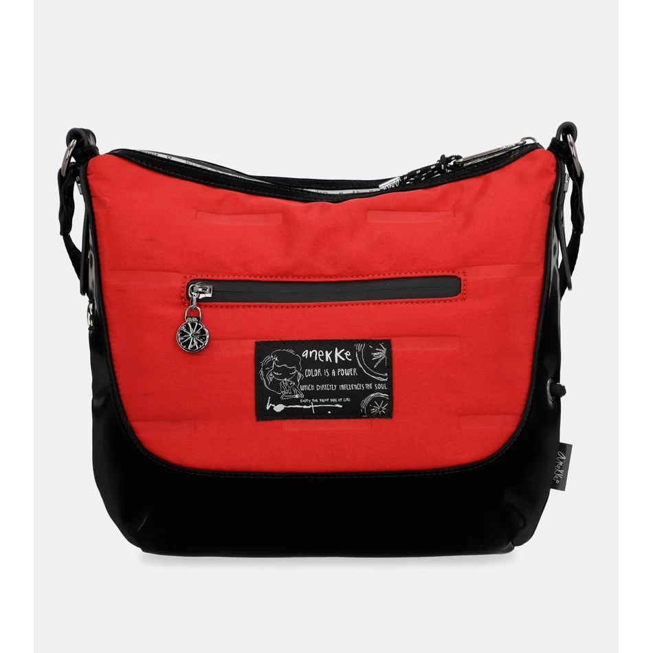 Anekke Naturfärger Röd Stor Axelväska