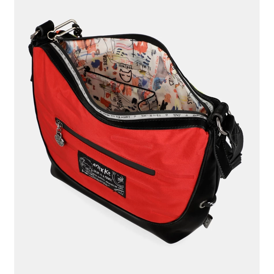 Anekke Naturfärger Röd Stor Axelväska