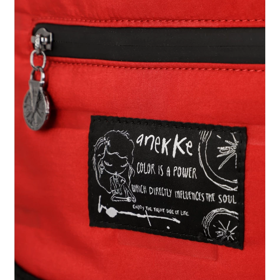 Anekke Naturfärger Röd Stor Axelväska