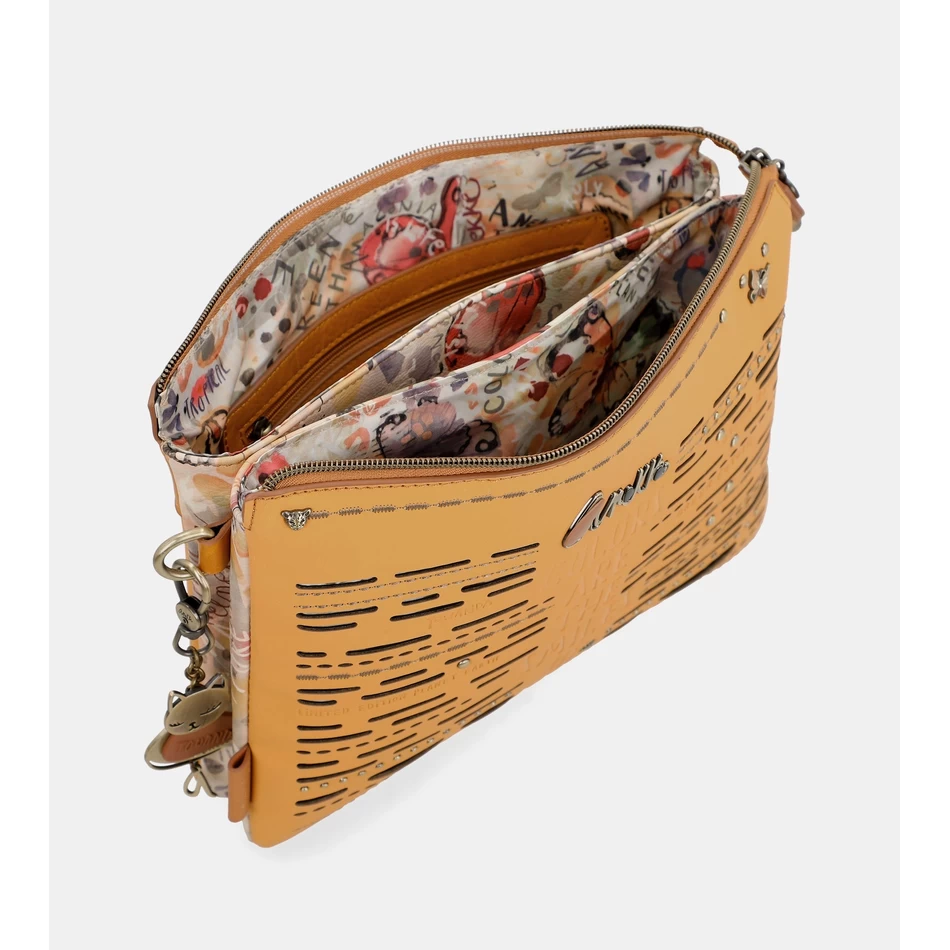 Anekke Nature Pachamama Okranvärinen Crossbody Laukku Kahdella Lokerolla