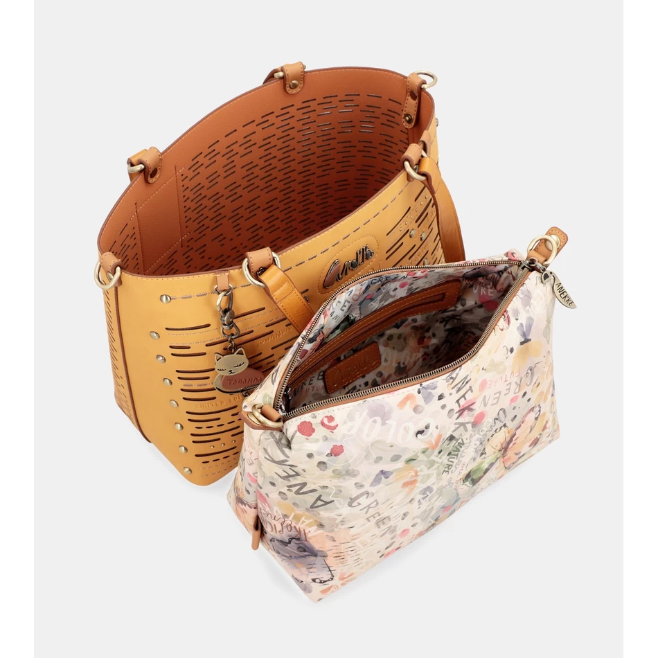 Anekke Nature Pachamama Ocker Große Einkaufstasche