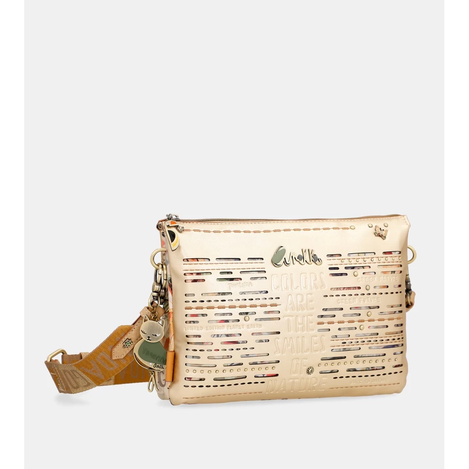 Anekke Nature Pachamama Kuldne Crossbody Kott Kahe Lahtriga