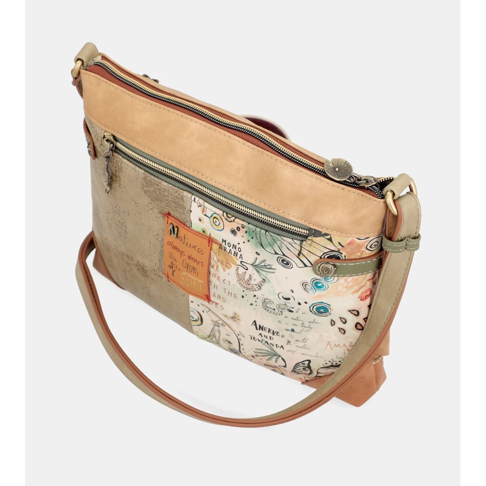 Anekke Amazonia Iso Painettu Crossbody-laukku