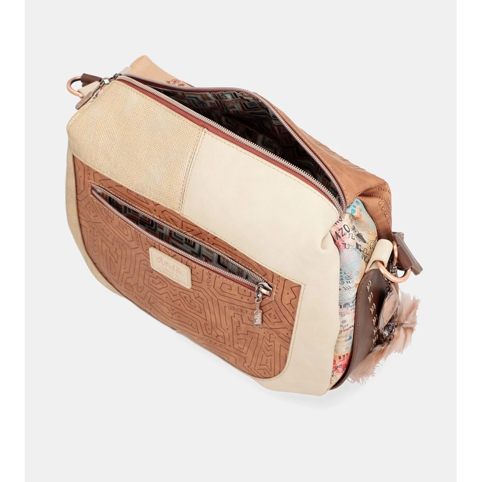 תיק קרוסבודי גדול שבט Anekke עם רצועת כתף