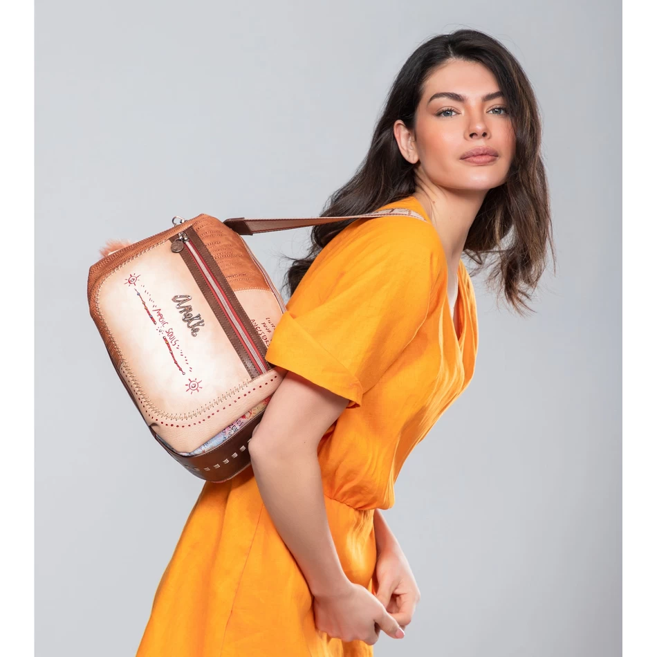 תיק קרוסבודי גדול שבט Anekke עם רצועת כתף