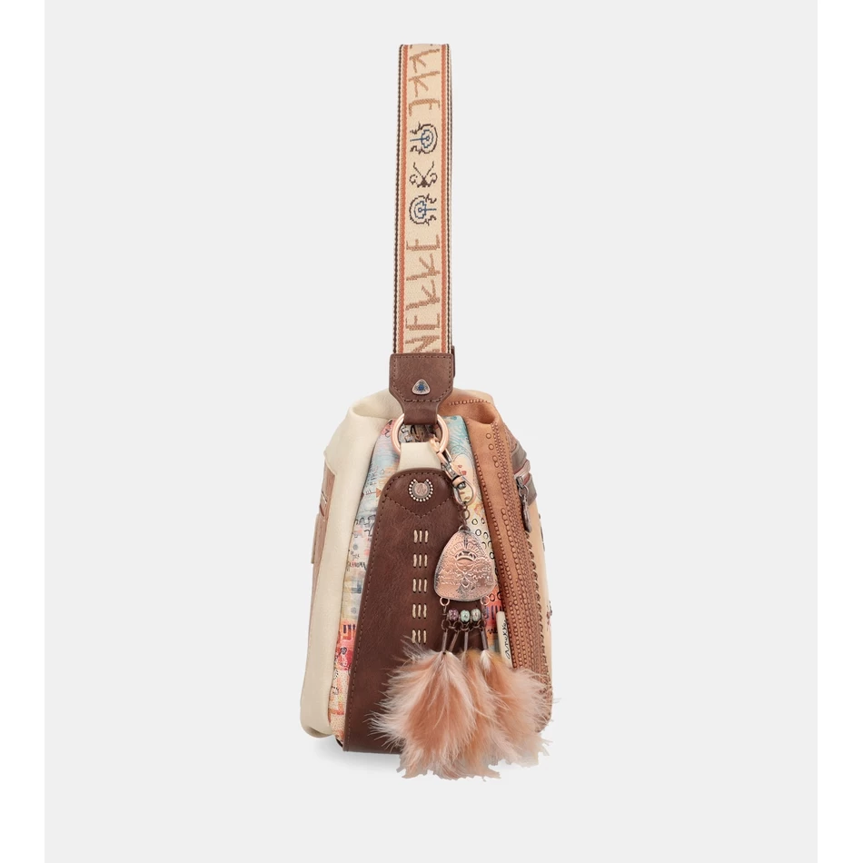 תיק קרוסבודי גדול שבט Anekke עם רצועת כתף