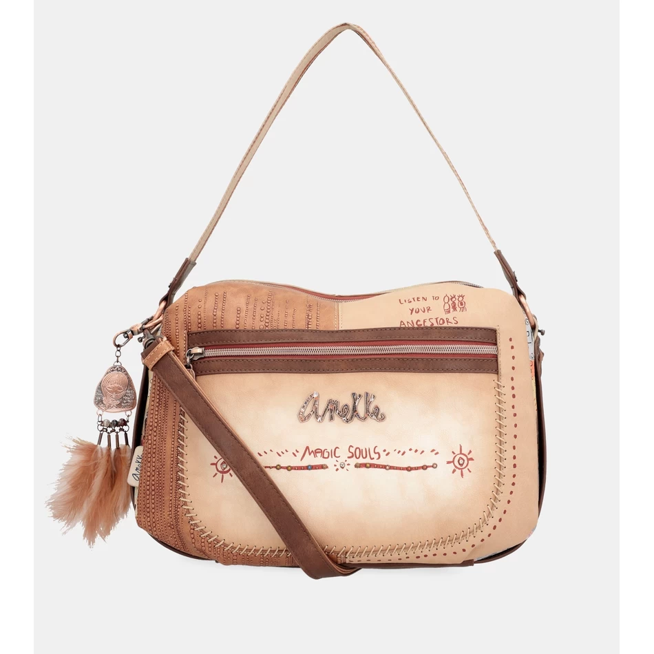 תיק קרוסבודי גדול שבט Anekke עם רצועת כתף