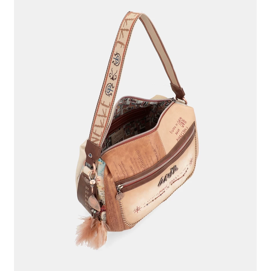 תיק קרוסבודי גדול שבט Anekke עם רצועת כתף