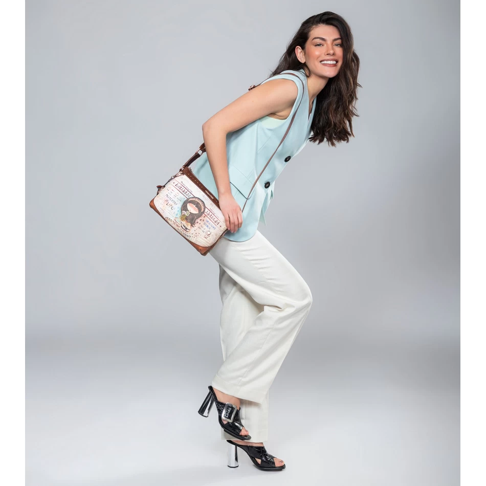 Anekke Menire Crossbody Laukku, Jossa 2 Lokeroa