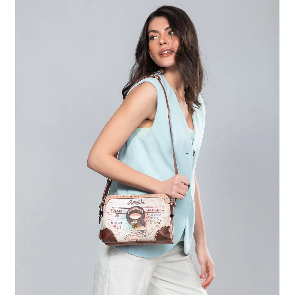 Anekke Menire Crossbody-laukku Kahdella Lokerolla