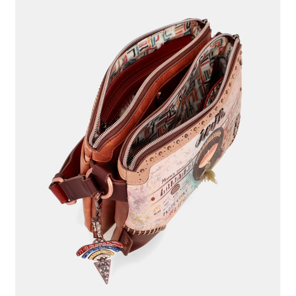 Anekke Menire Crossbody-laukku Kahdella Lokerolla