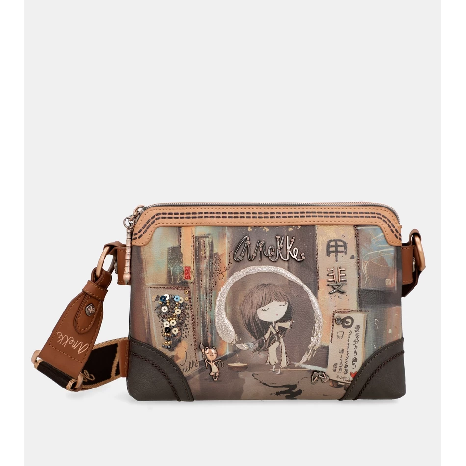 Anekke Shōen medium shoulder bag with 3 compartments