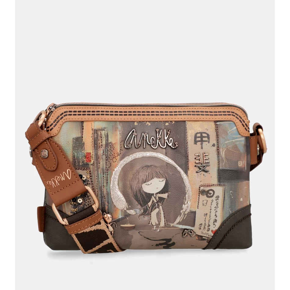 Anekke Shōen medium shoulder bag with 3 compartments