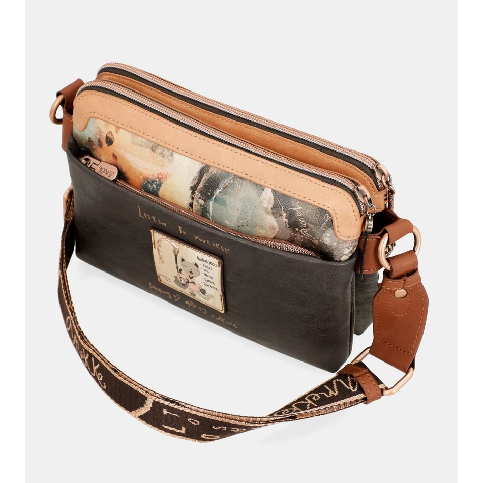 Anekke Shōen medium shoulder bag with 3 compartments