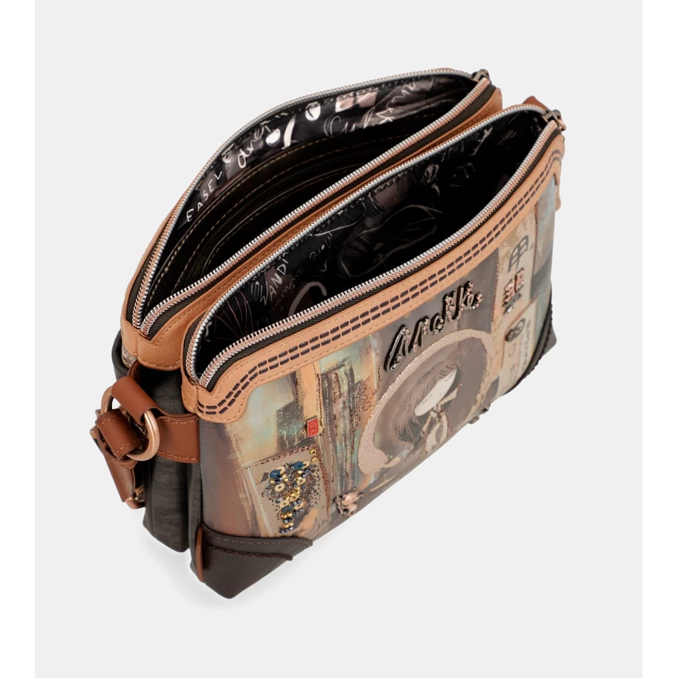 Anekke Shōen medium shoulder bag with 3 compartments