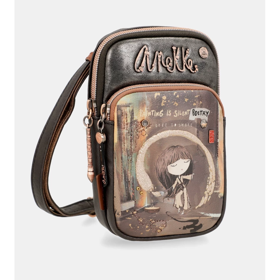 Anekke Shōen Trīs Nodalījumu Mini Plecu Soma