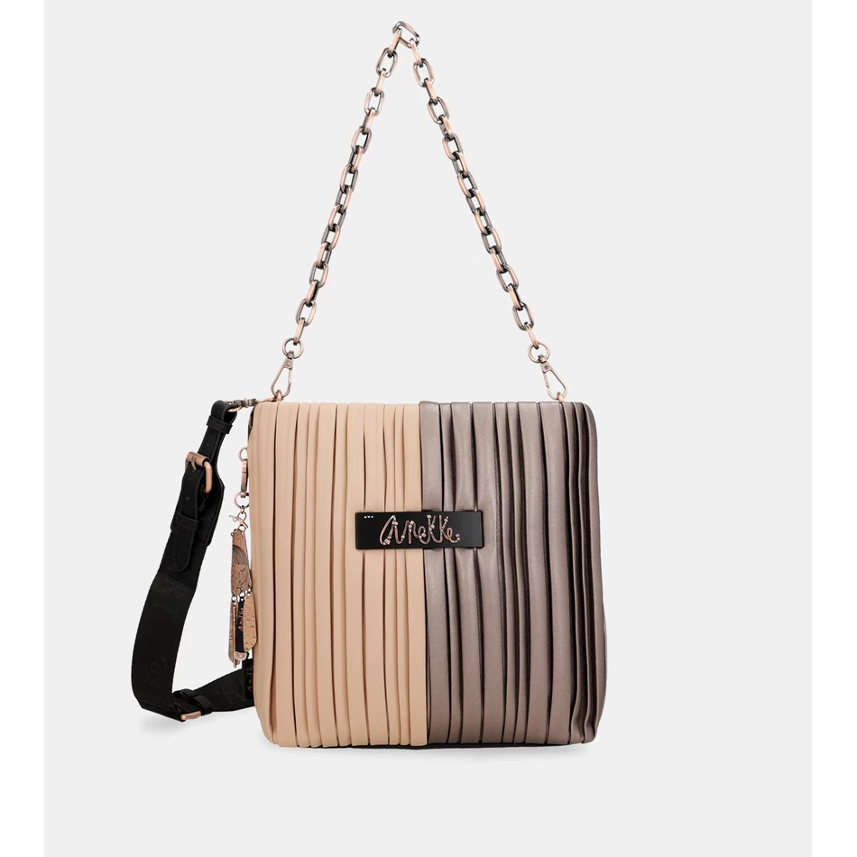 Anekke Shōen Paleti çift Taraflı Pilili Omuz çantası